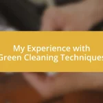 My Experience with Green Cleaning Techniques