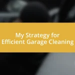 My Strategy for Efficient Garage Cleaning