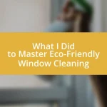 What I Did to Master Eco-Friendly Window Cleaning