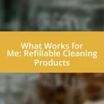 What Works for Me: Refillable Cleaning Products